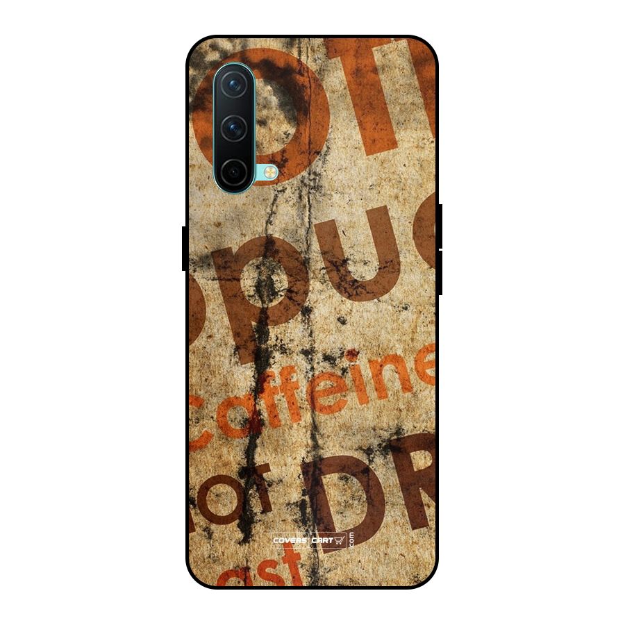 Coffee Caffeine Metal Back Case for OnePlus Nord CE 5G