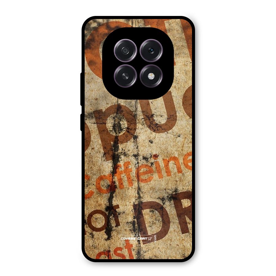 Coffee Caffeine Metal Back Case for Oppo F29