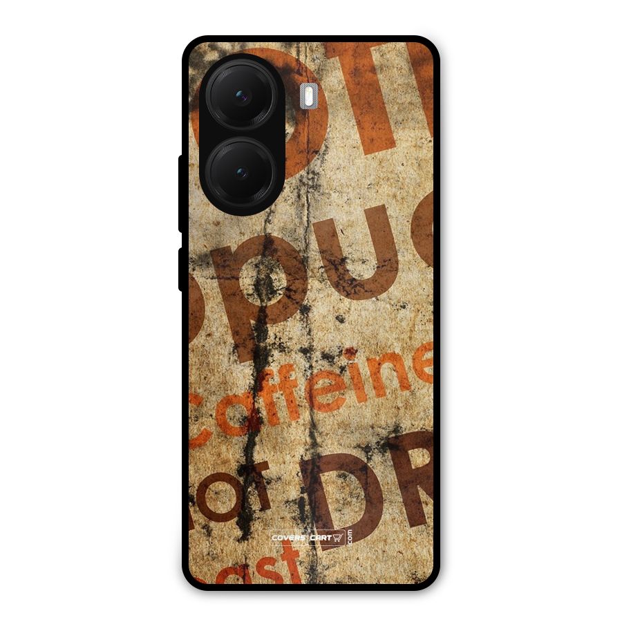 Coffee Caffeine Metal Back Case for Poco X7 Pro