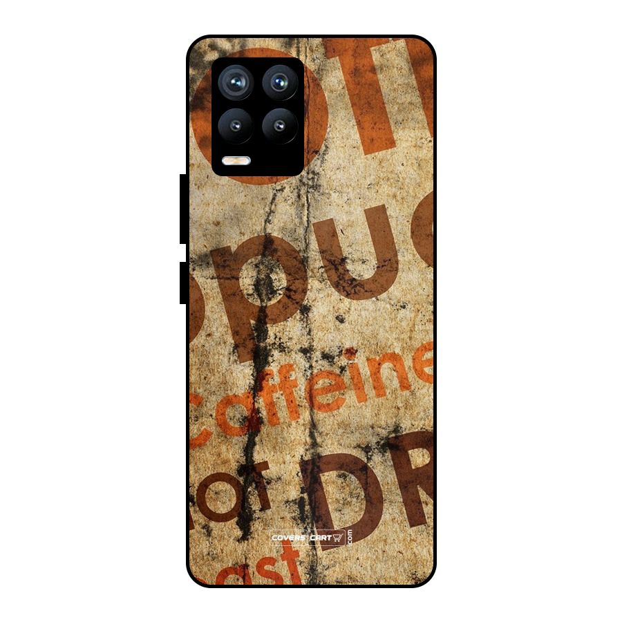Coffee Caffeine Metal Back Case for Realme 8 Pro