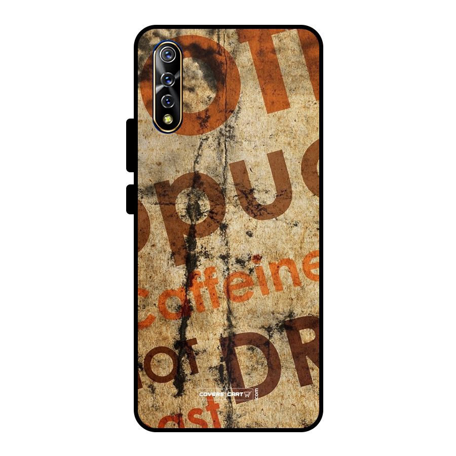 Coffee Caffeine Metal Back Case for Vivo S1