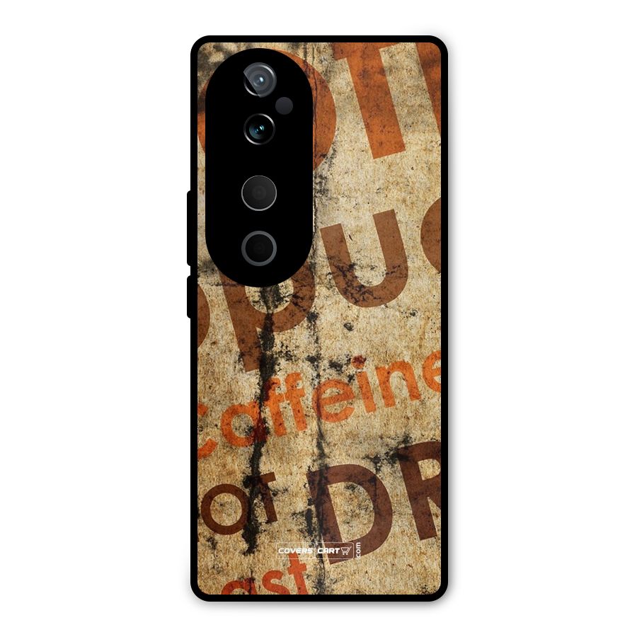 Coffee Caffeine Metal Back Case for Vivo T3 Ultra