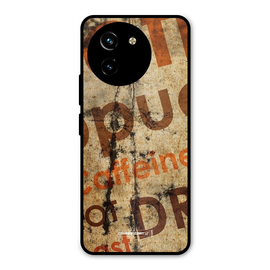 Coffee Caffeine Metal Back Case for Vivo T3x