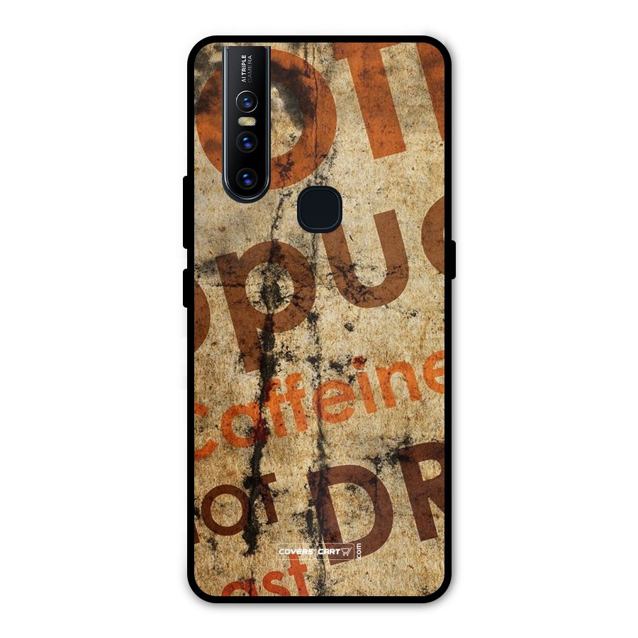 Coffee Caffeine Metal Back Case for Vivo V15