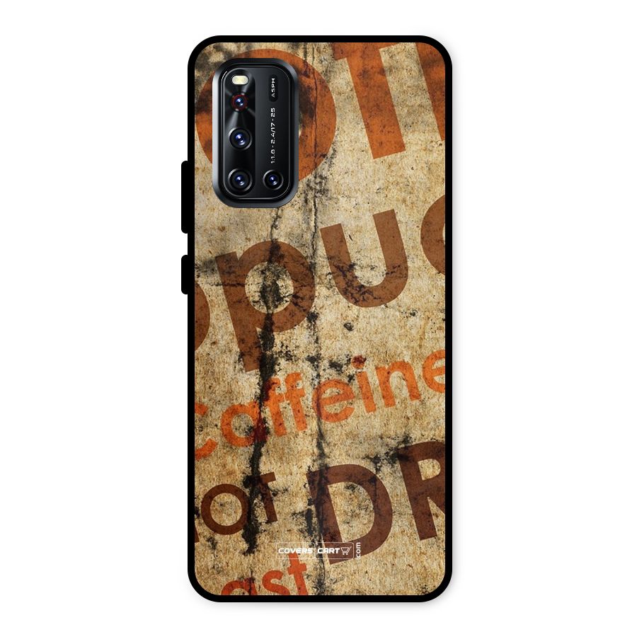 Coffee Caffeine Metal Back Case for Vivo V19