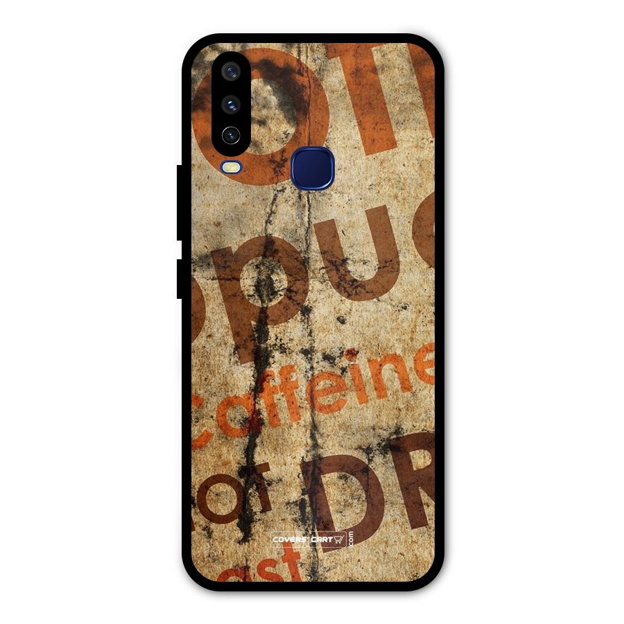 Coffee Caffeine Metal Back Case for Vivo Y15