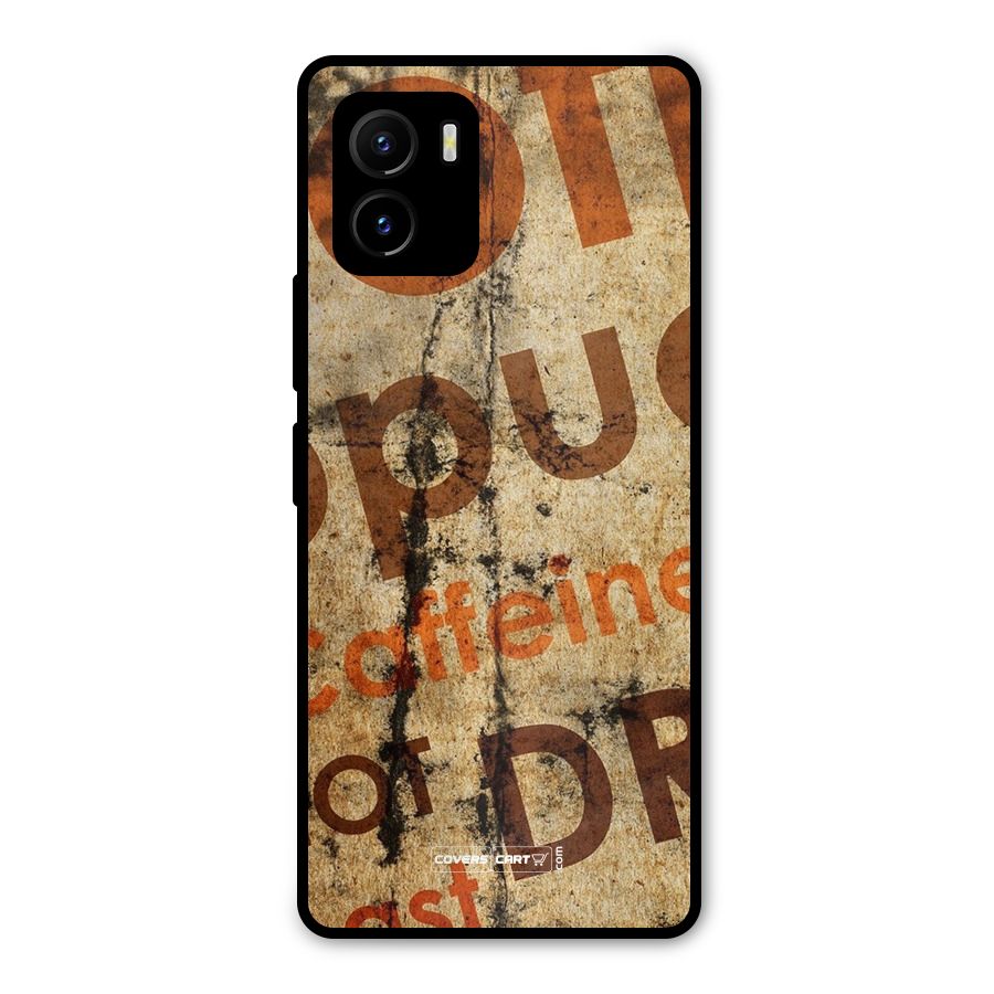 Coffee Caffeine Metal Back Case for Vivo Y15s