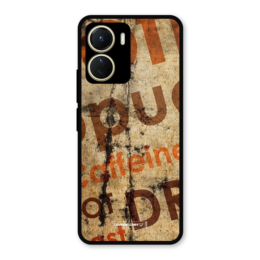 Coffee Caffeine Metal Back Case for Vivo Y16