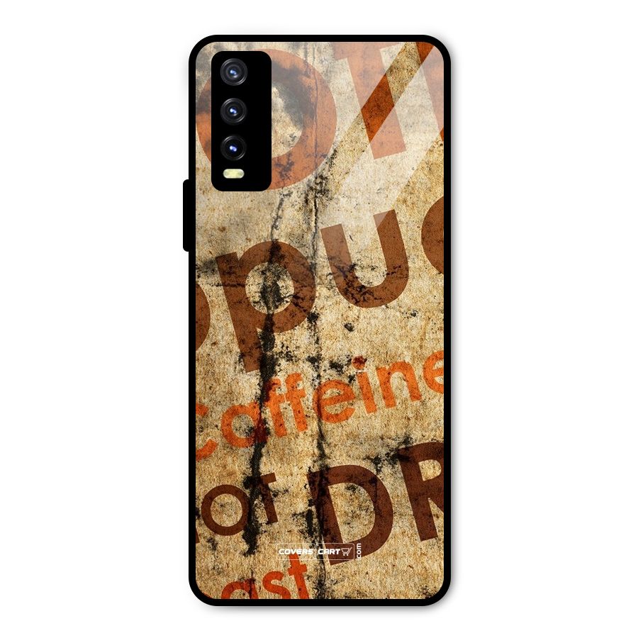 Coffee Caffeine Metal Back Case for Vivo Y20