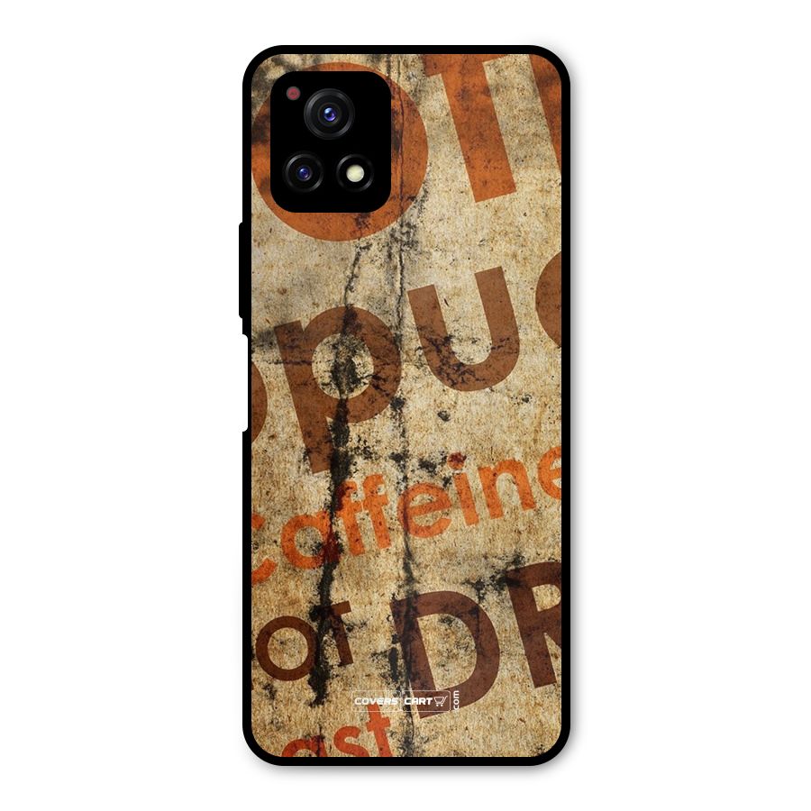 Coffee Caffeine Metal Back Case for Vivo Y72 5G