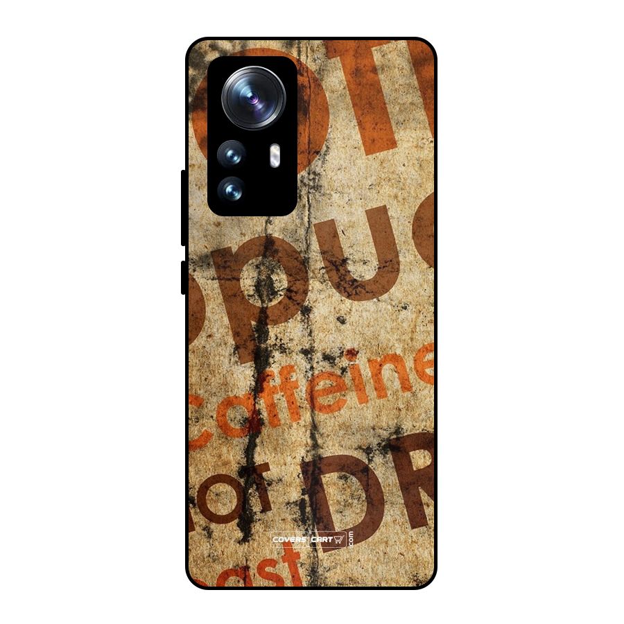 Coffee Caffeine Metal Back Case for Xiaomi 12 Pro