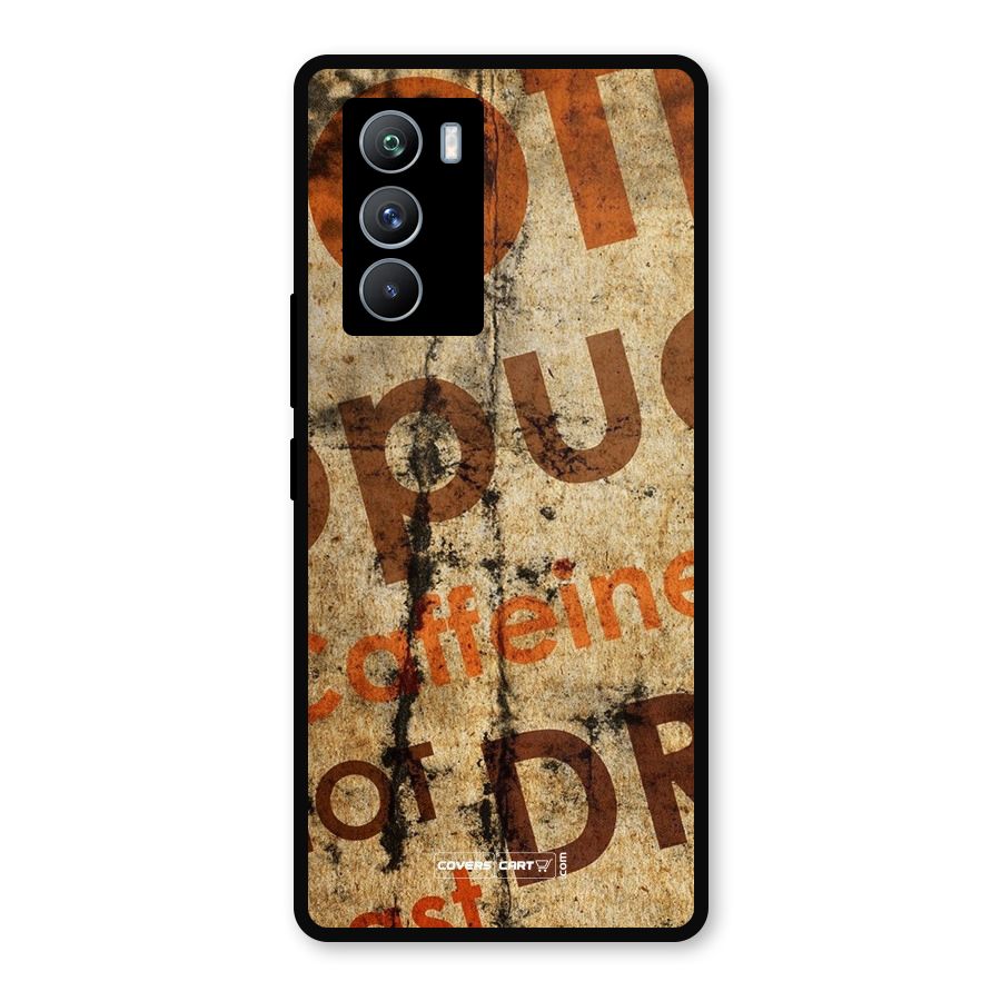 Coffee Caffeine Metal Back Case for iQOO 9 SE