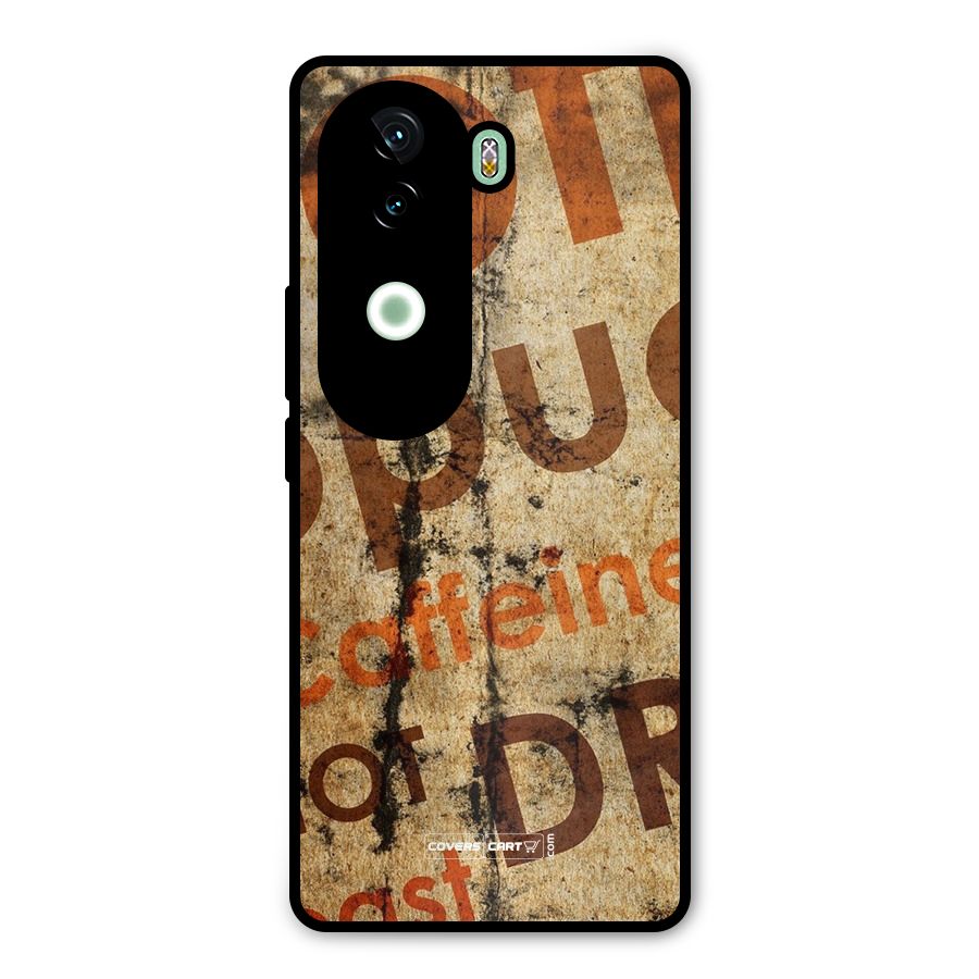 Coffee Caffeine Metal Back Case for iQOO Z9s