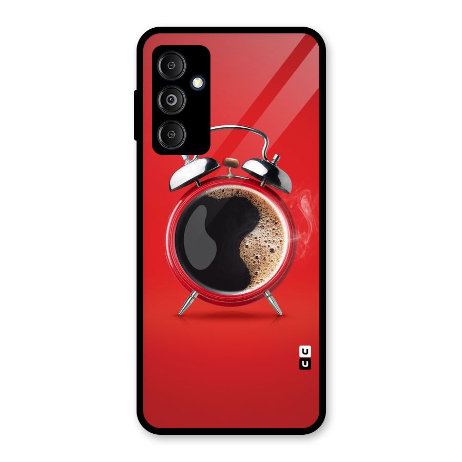 Coffee Clock Glass Back Case for Galaxy M14 5G