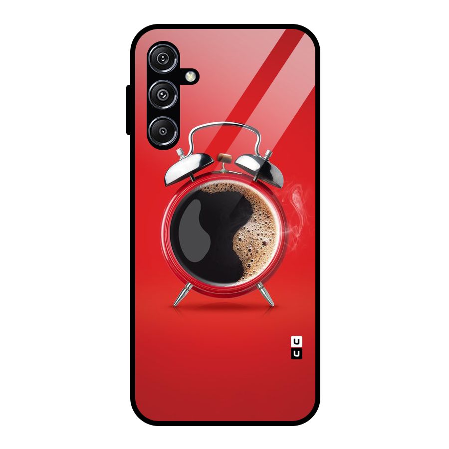 Coffee Clock Glass Back Case for Galaxy M34 5G