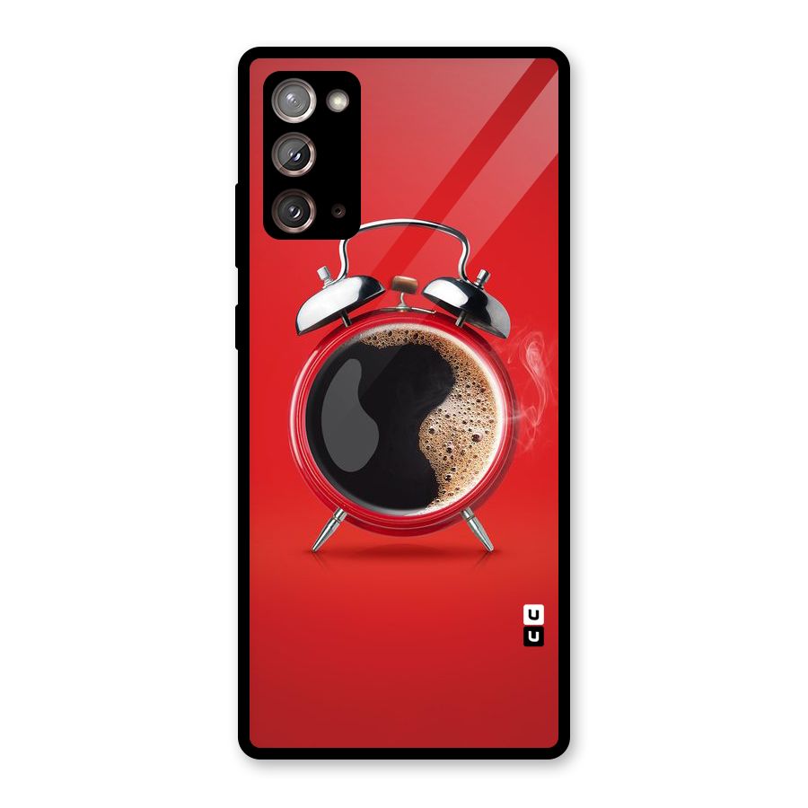 Coffee Clock Glass Back Case for Galaxy Note 20