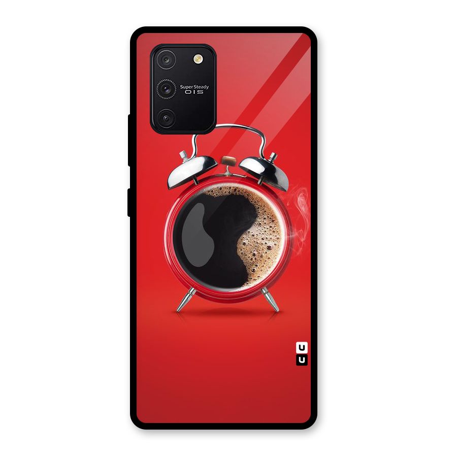Coffee Clock Glass Back Case for Galaxy S10 Lite