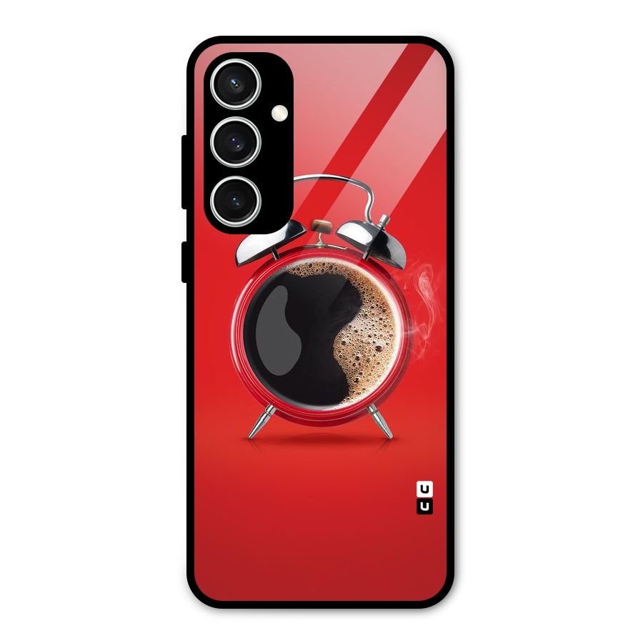 Coffee Clock Glass Back Case for Galaxy S23 FE