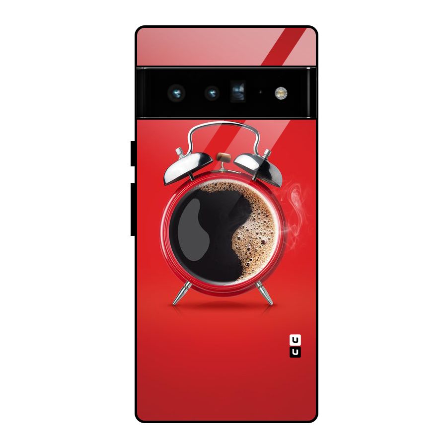 Coffee Clock Glass Back Case for Google Pixel 6 Pro