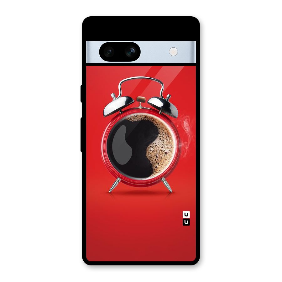 Coffee Clock Glass Back Case for Google Pixel 7a