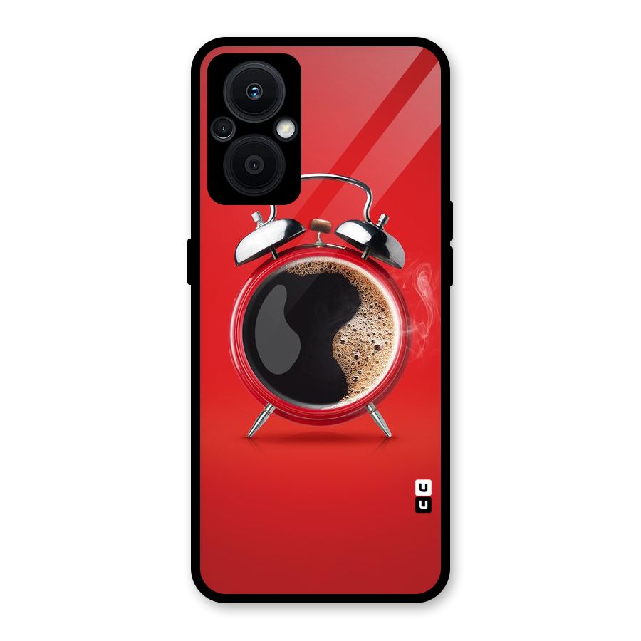 Coffee Clock Glass Back Case for Oppo F21s Pro 5G