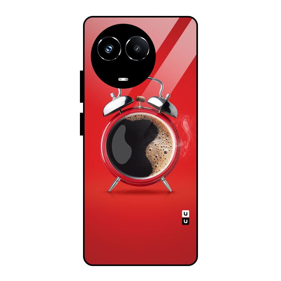 Coffee Clock Glass Back Case for Realme 11X
