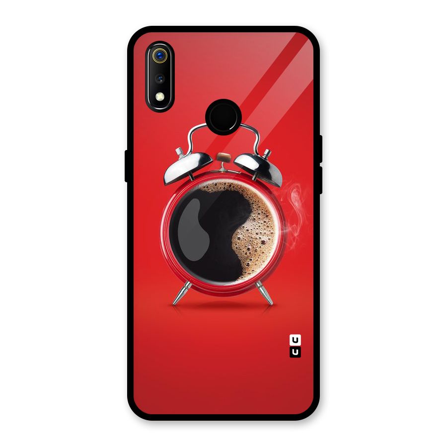 Coffee Clock Glass Back Case for Realme 3i