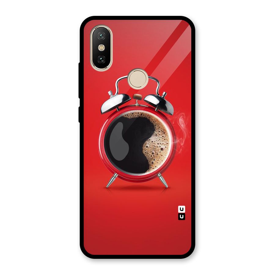Coffee Clock Glass Back Case for Redmi A2