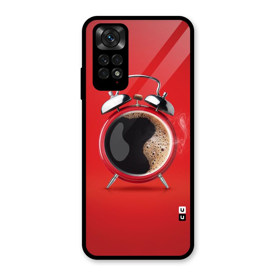 Coffee Clock Glass Back Case for Redmi Note 11S