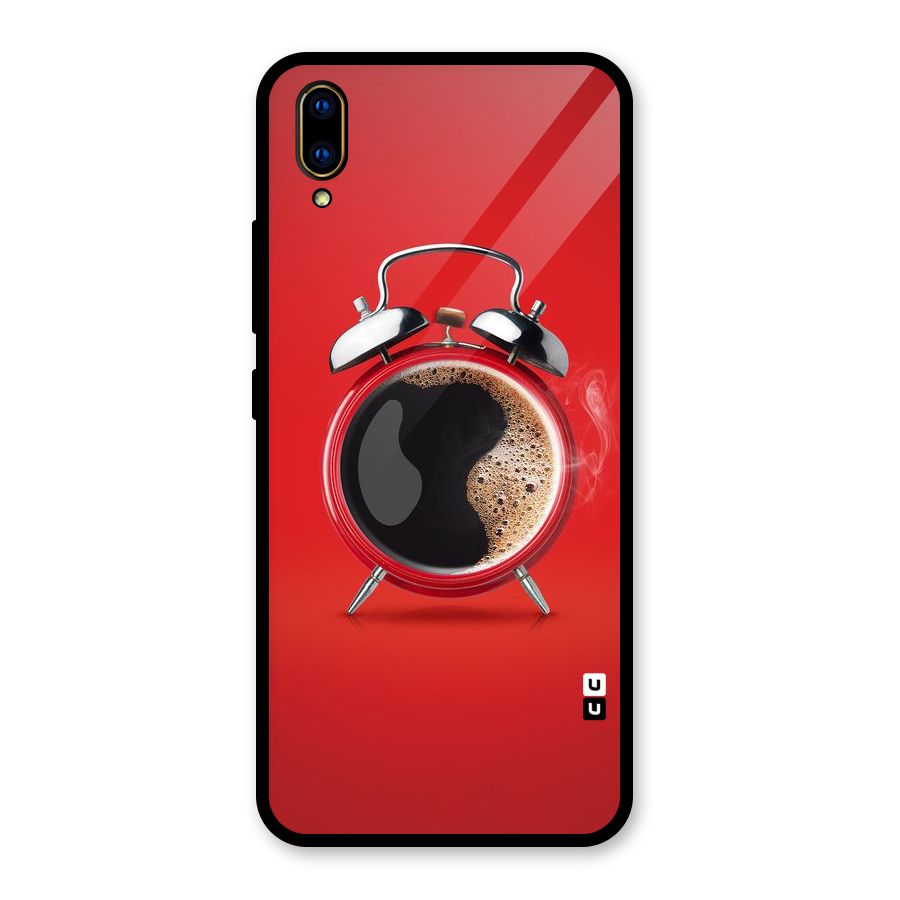 Coffee Clock Glass Back Case for Vivo V11 Pro