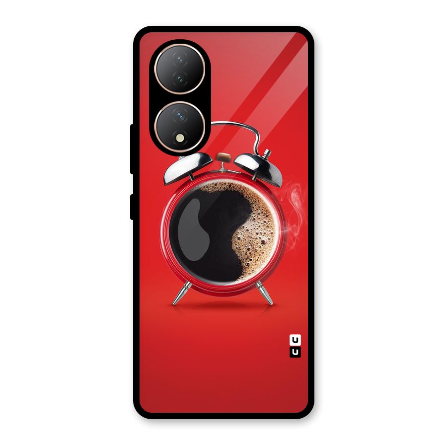 Coffee Clock Glass Back Case for Vivo Y100A