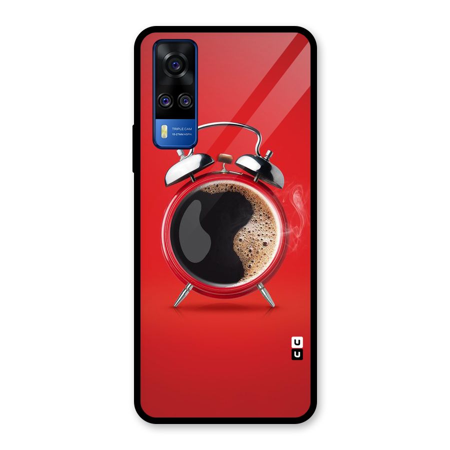 Coffee Clock Glass Back Case for Vivo Y31