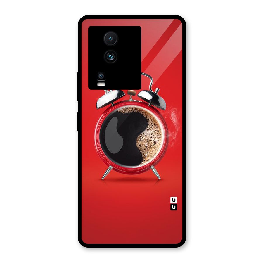 Coffee Clock Glass Back Case for Vivo iQOO Neo 7 Pro