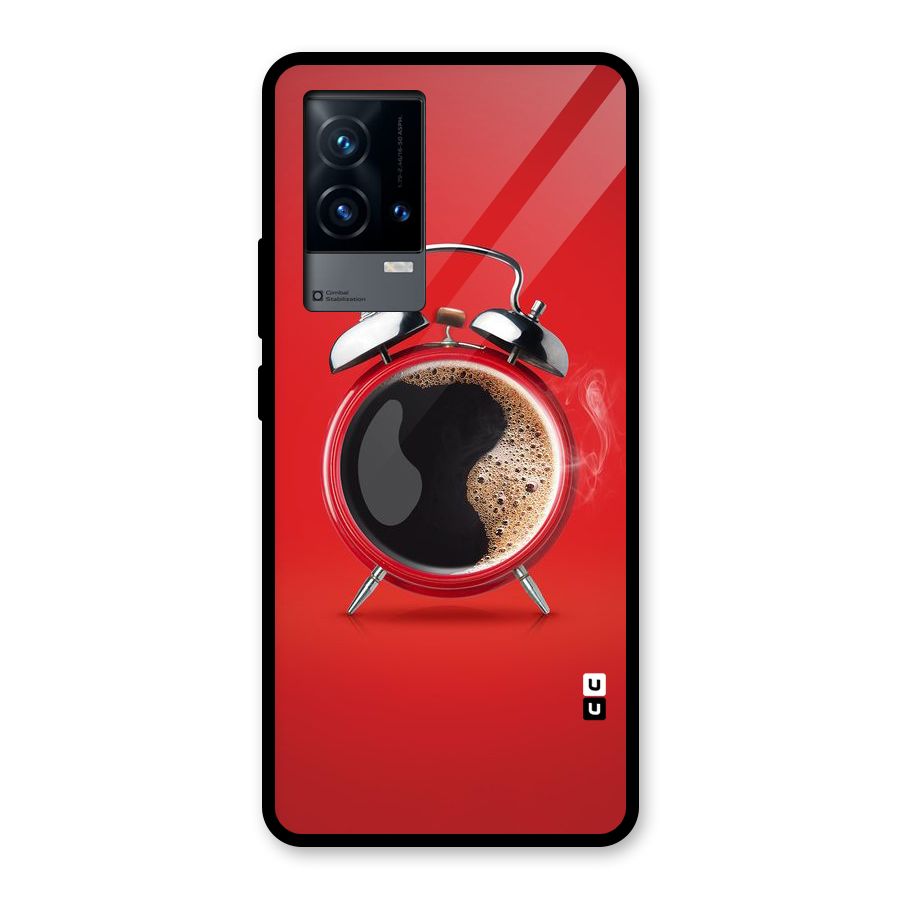 Coffee Clock Glass Back Case for iQOO 9 5G