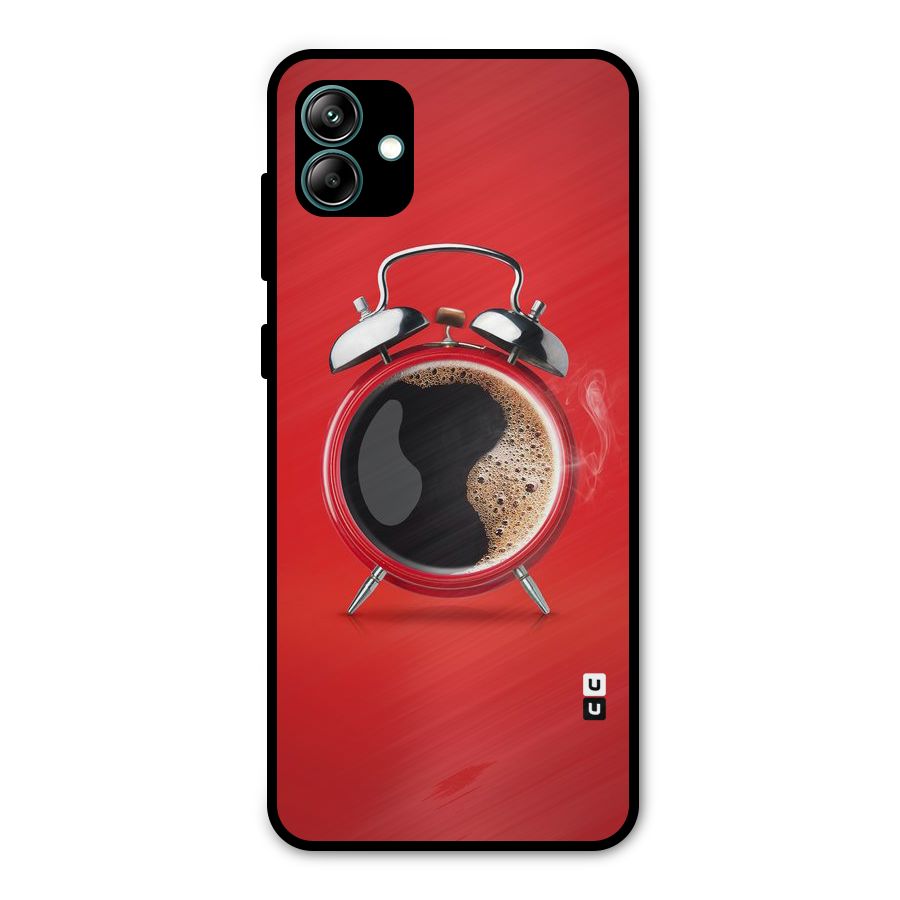 Coffee Clock Metal Back Case for Galaxy A04