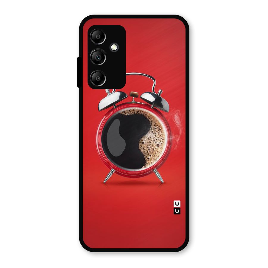 Coffee Clock Metal Back Case for Galaxy A14 5G