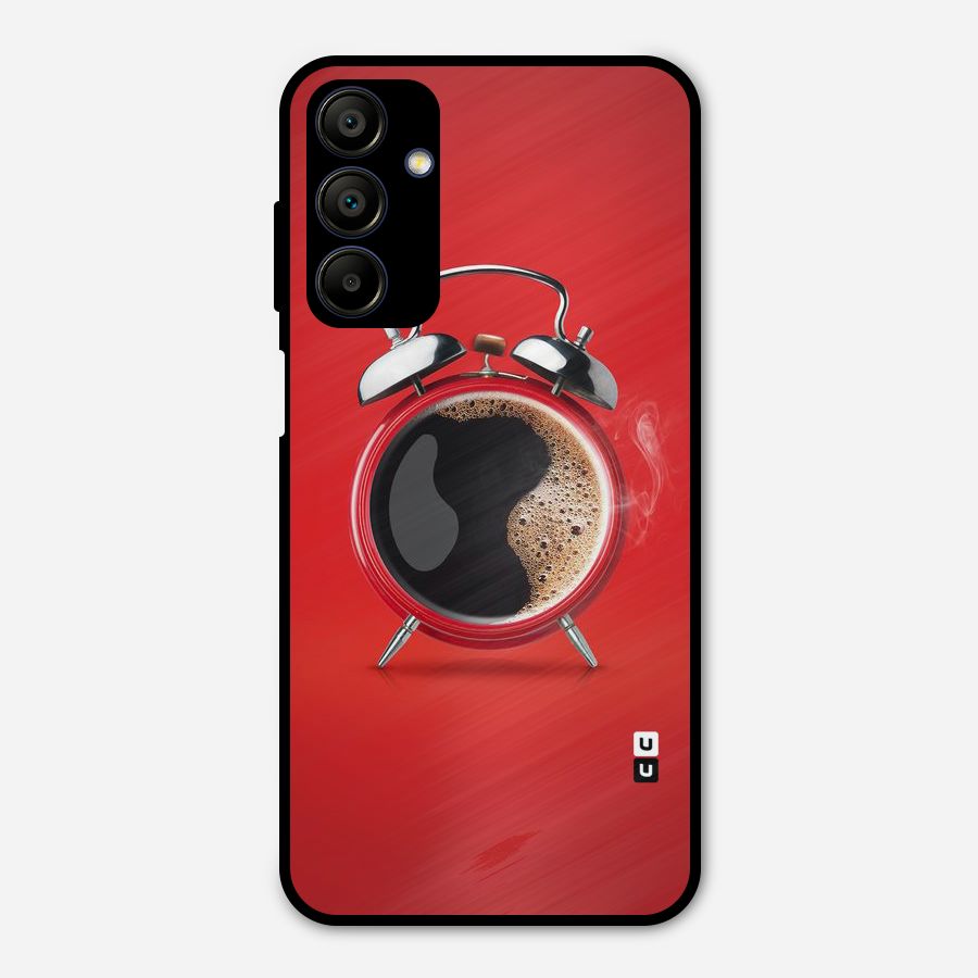 Coffee Clock Metal Back Case for Galaxy A15 5G
