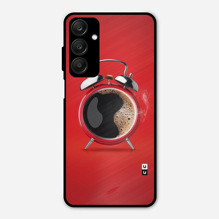 Coffee Clock Metal Back Case for Galaxy A25 5G