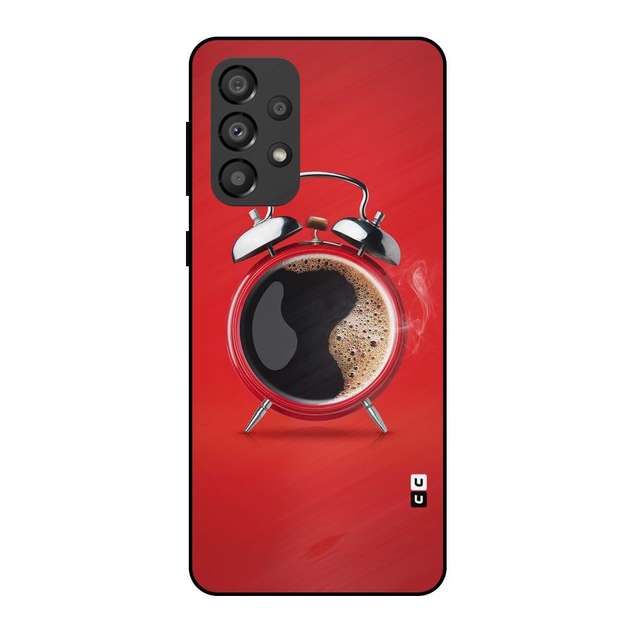 Coffee Clock Metal Back Case for Galaxy A33 5G