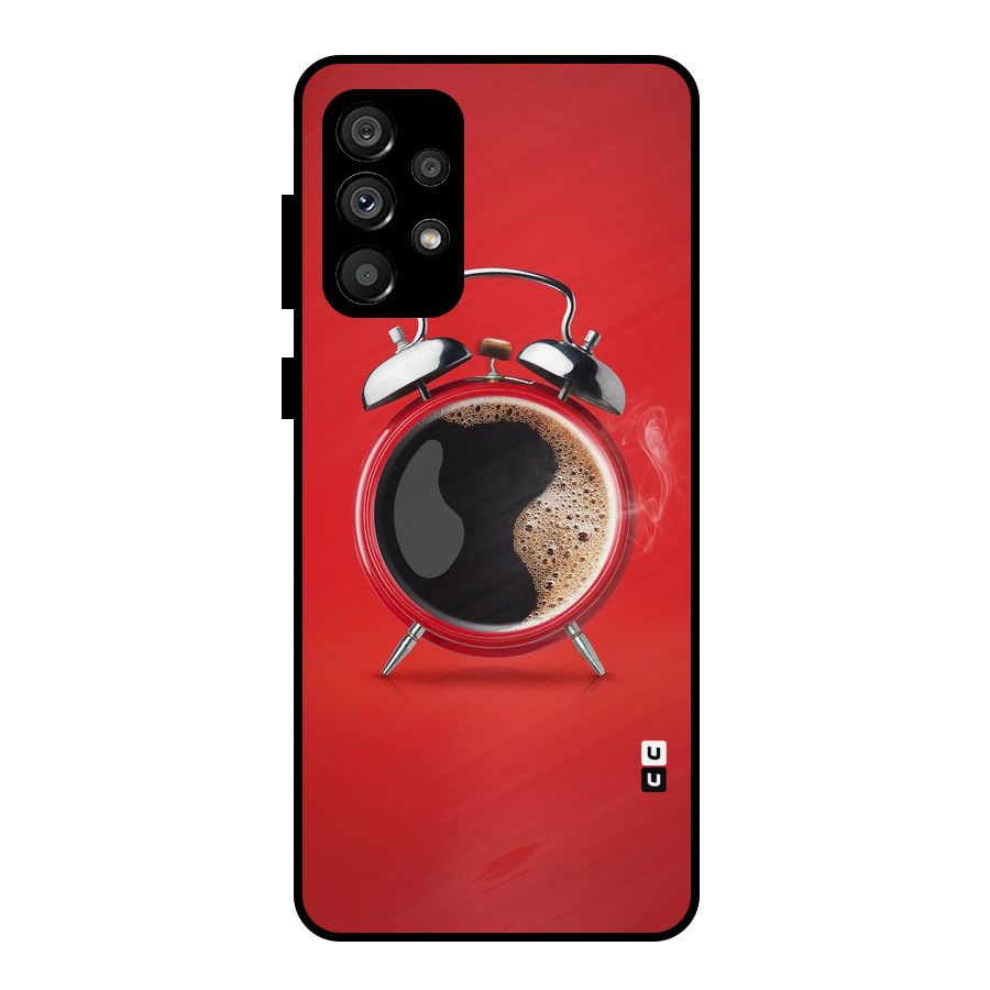 Coffee Clock Metal Back Case for Galaxy A73 5G