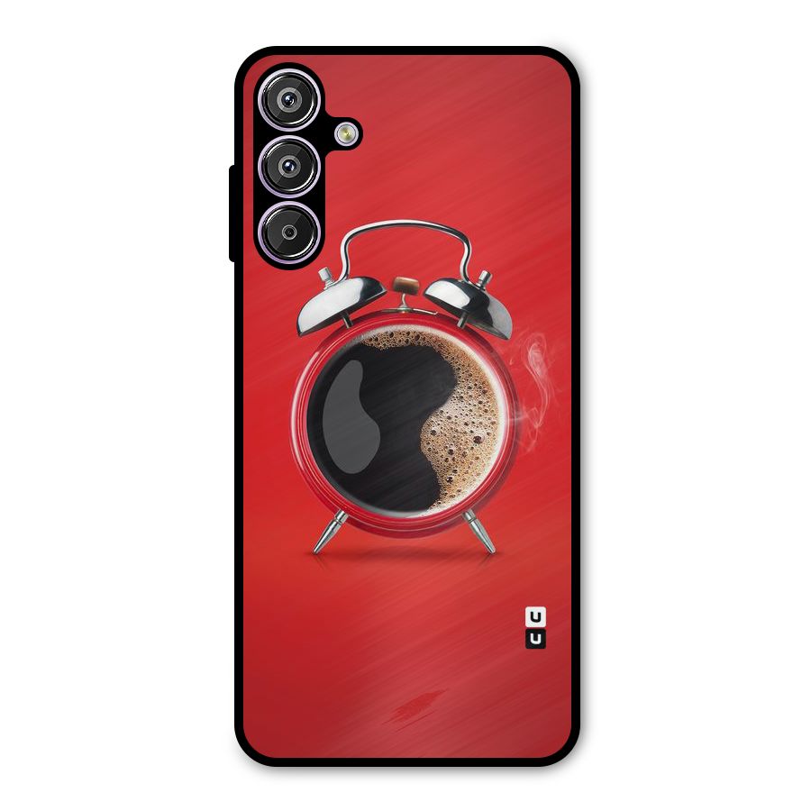 Coffee Clock Metal Back Case for Galaxy F15