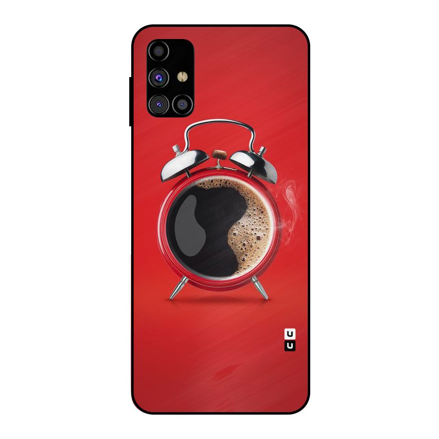 Coffee Clock Metal Back Case for Galaxy M31s