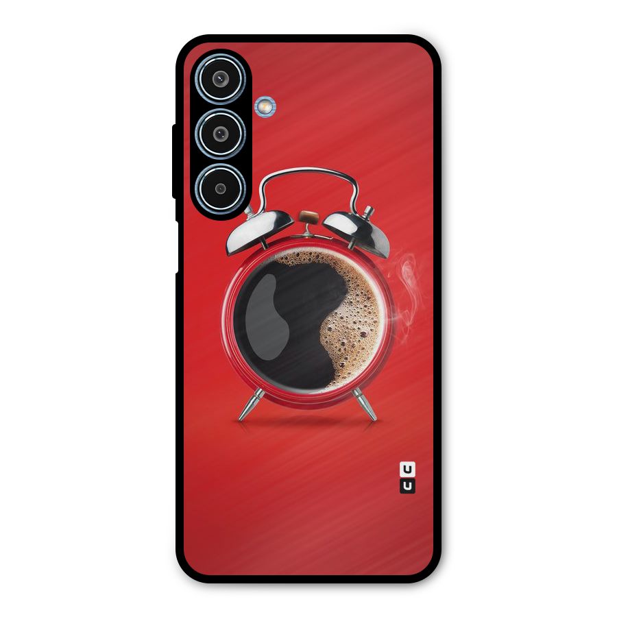 Coffee Clock Metal Back Case for Galaxy M35