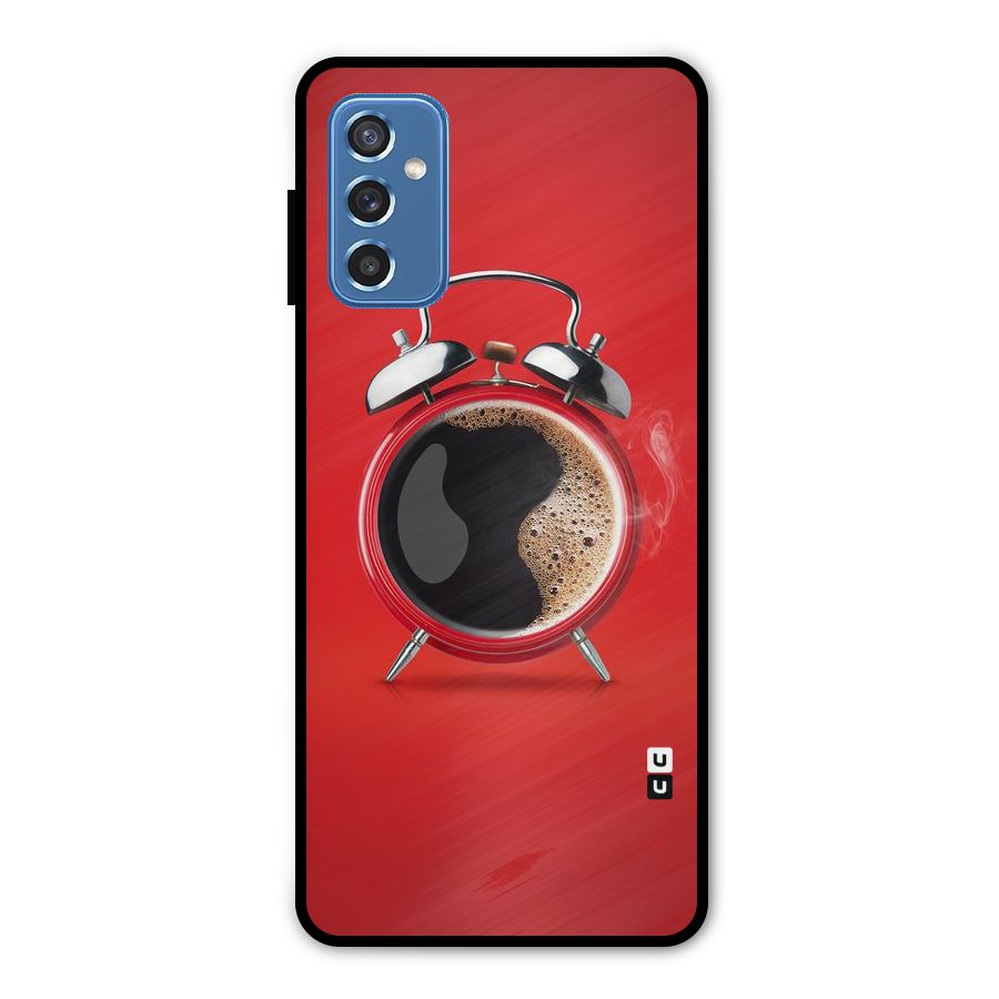 Coffee Clock Metal Back Case for Galaxy M52 5G
