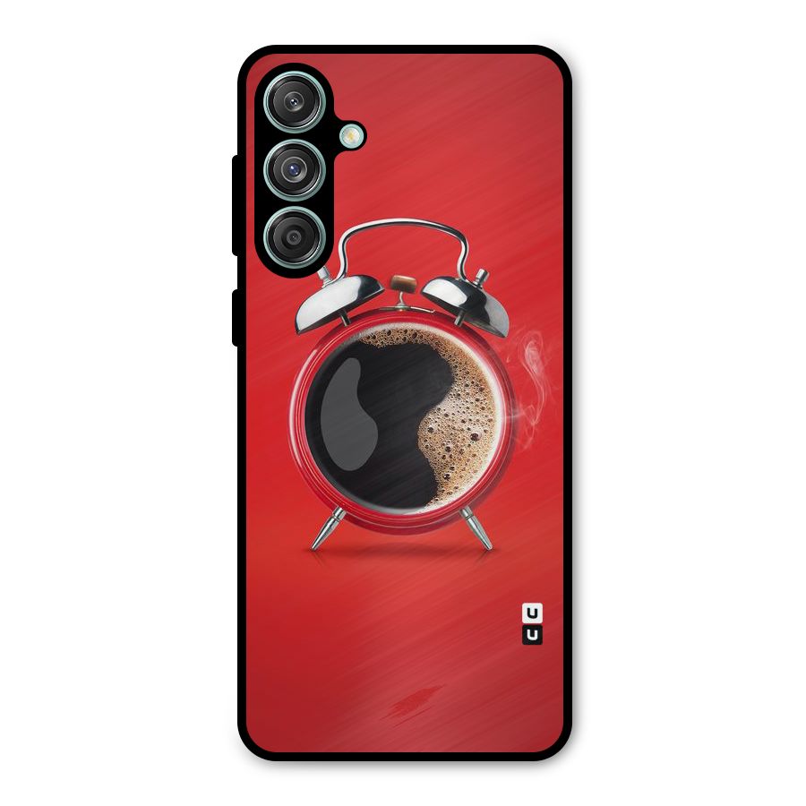 Coffee Clock Metal Back Case for Galaxy M55 5G
