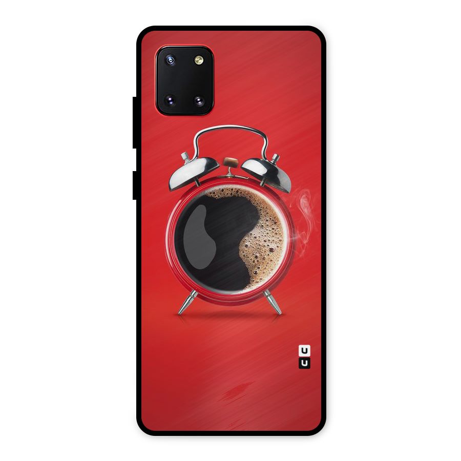 Coffee Clock Metal Back Case for Galaxy Note 10 Lite