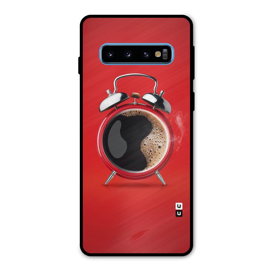 Coffee Clock Metal Back Case for Galaxy S10
