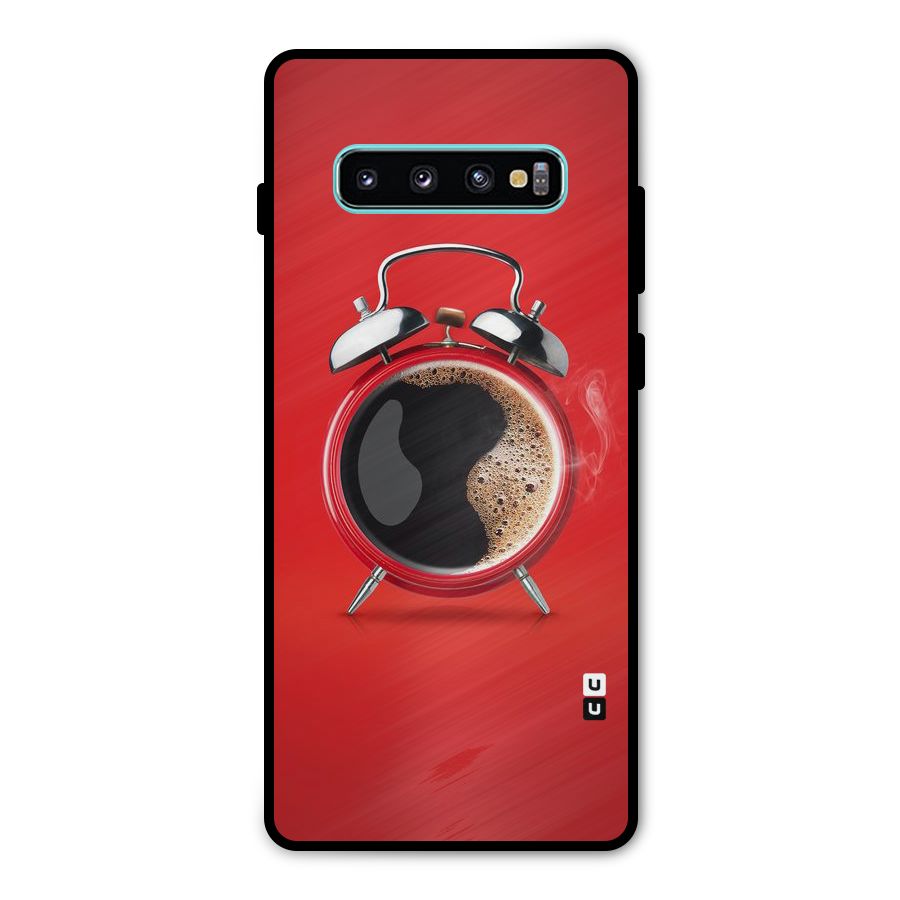 Coffee Clock Metal Back Case for Galaxy S10 Plus