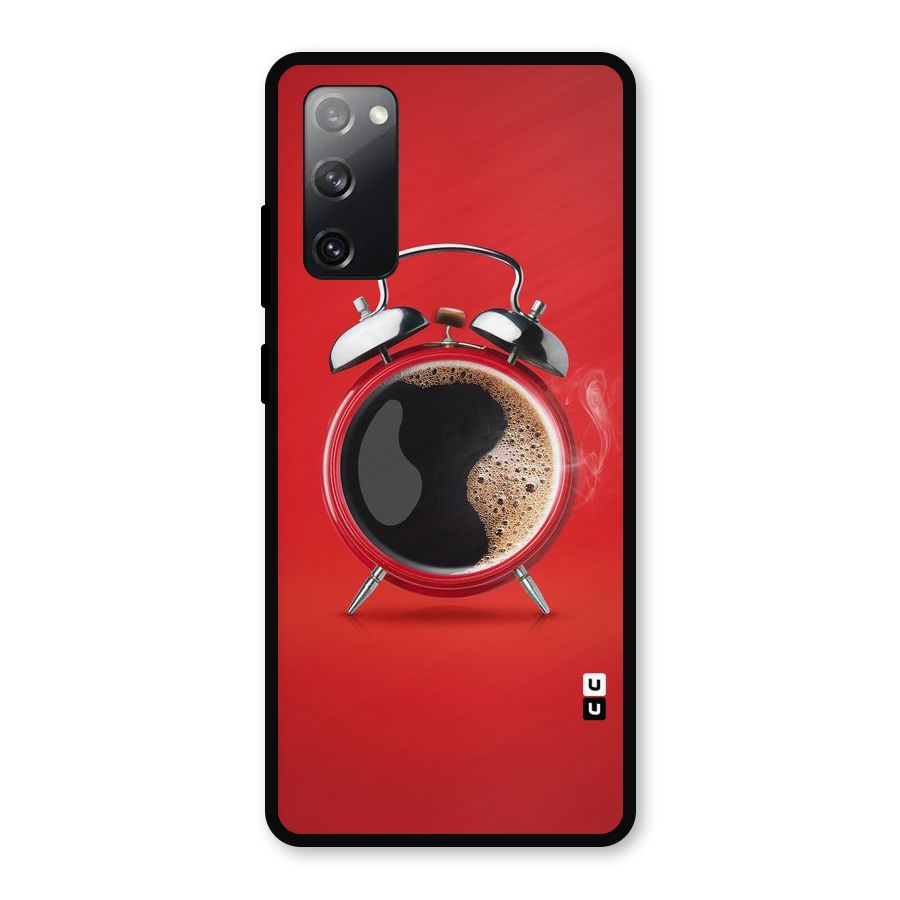 Coffee Clock Metal Back Case for Galaxy S20 FE 5G