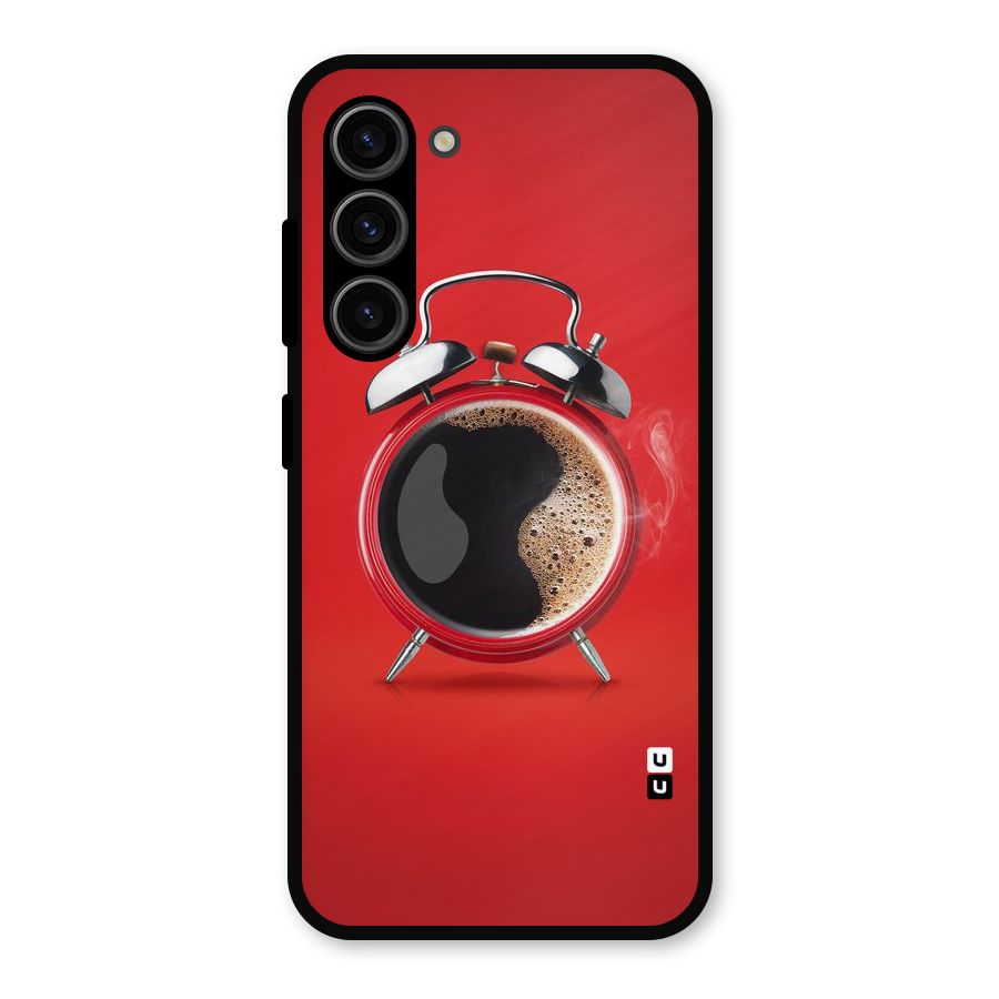 Coffee Clock Metal Back Case for Galaxy S23